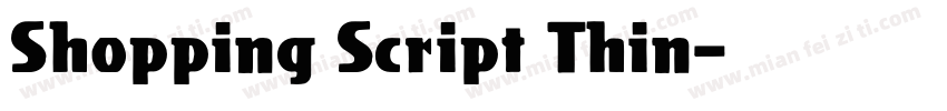 Shopping Script Thin字体转换